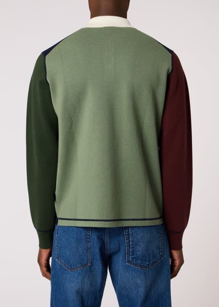 Paul Cotton-Blend Colour-Block Rugby Top - Navy