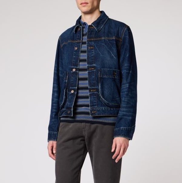 Denim Work Jacket - Crackle Wash