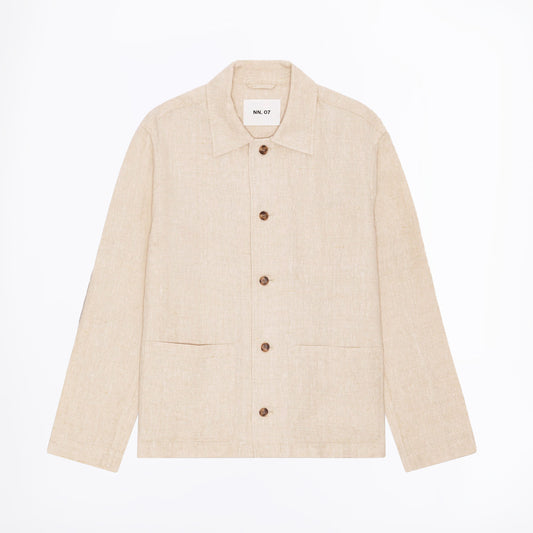 Morgan Jacket Unlined Linen Hybrid - Oat