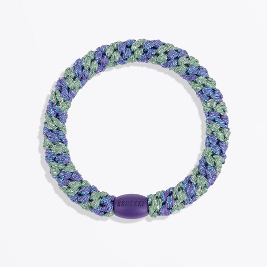 Purple Green Glitter Stripe