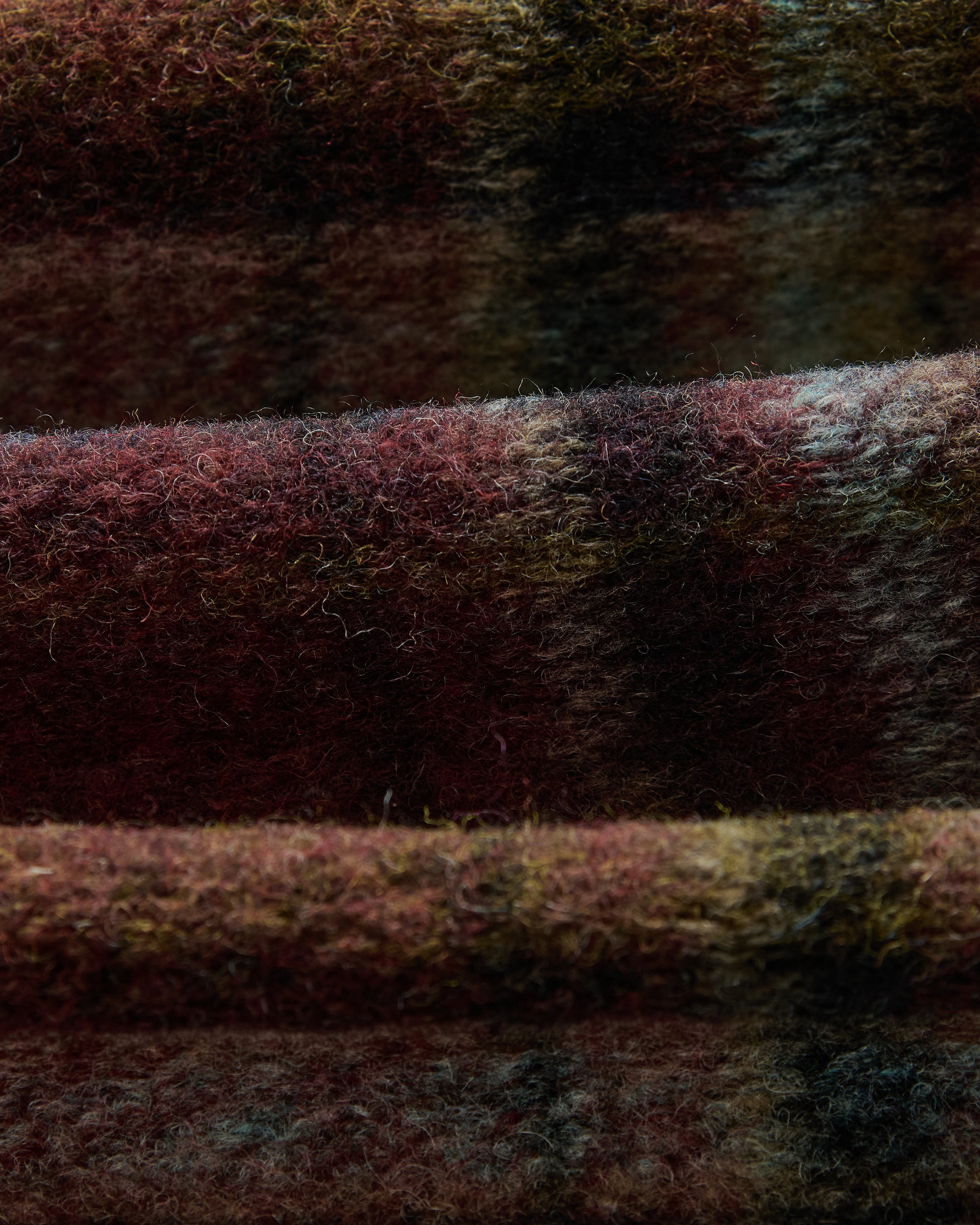 Wax Whiting Overshirt Lex Wool Blend Check - Burgundy / Multi