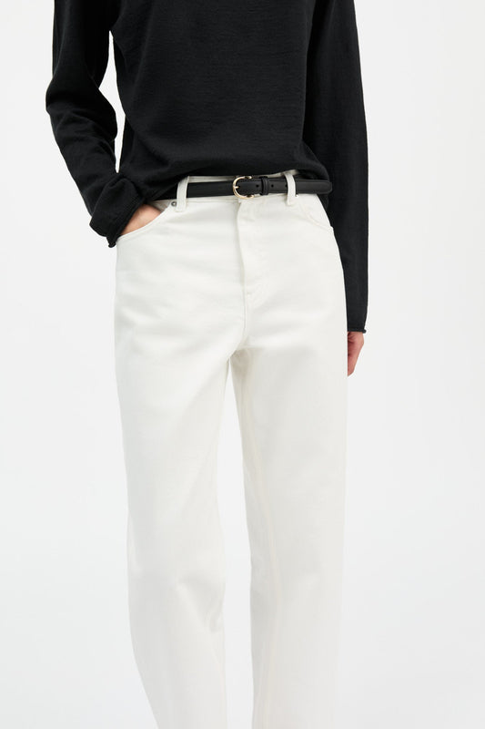 Allison Cropped Jeans - Optic White