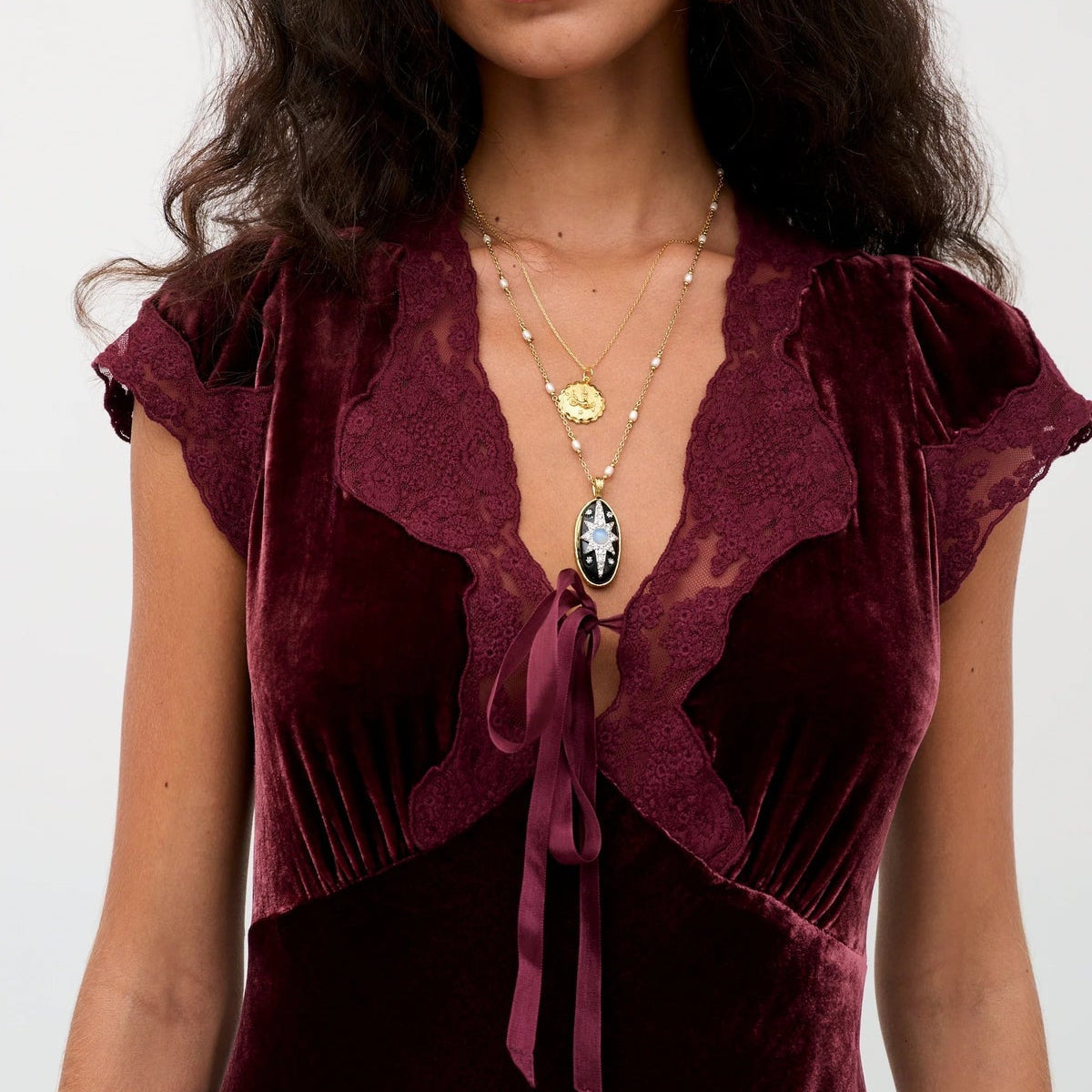 Rixo Amari Dress - Bordeaux