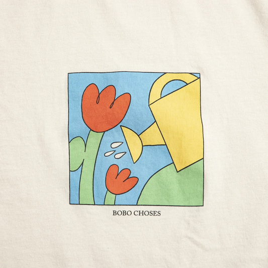 Bobo Gardening Time Cropped T‑Shirt - White