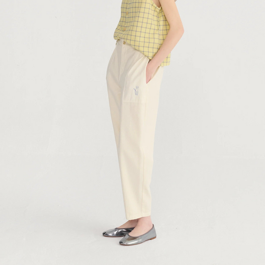 Ecru Cocoon Pants - Off White