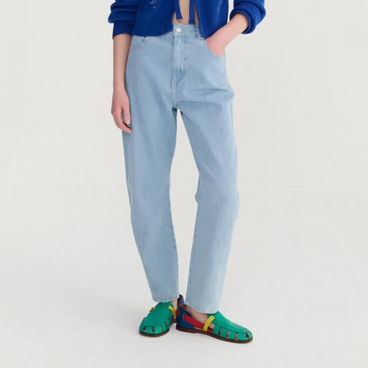 Simple Pear High Waist Jeans - Light Blue Denim