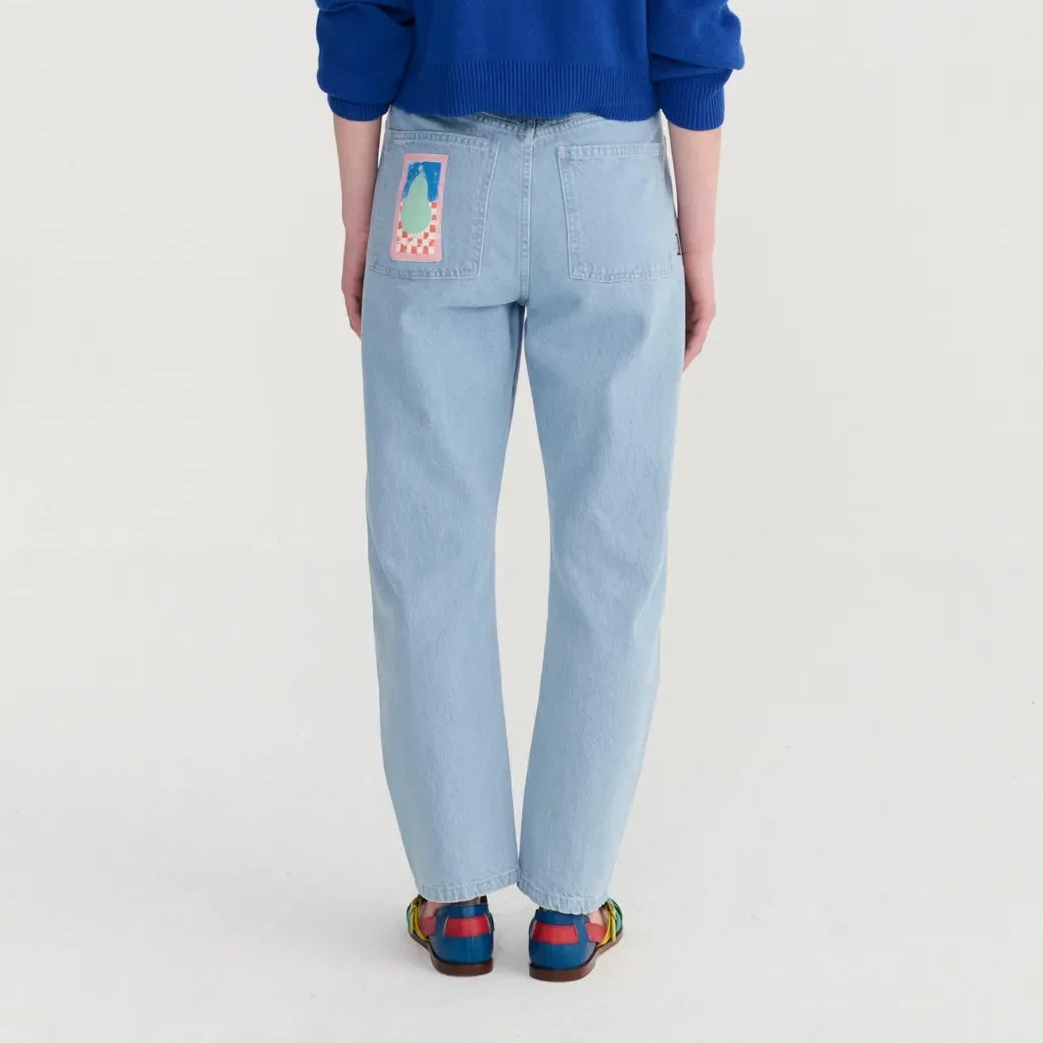 Simple Pear High Waist Jeans - Light Blue Denim