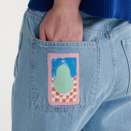 Simple Pear High Waist Jeans - Light Blue Denim