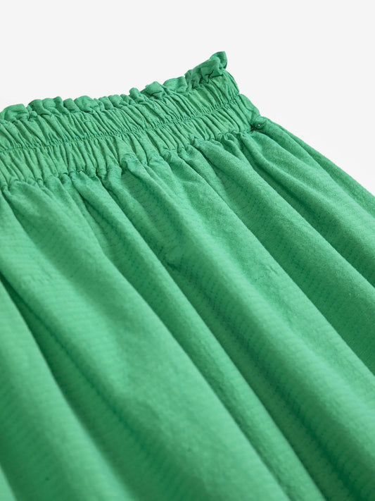 Recycled Cotton Evasé Skirt - Green