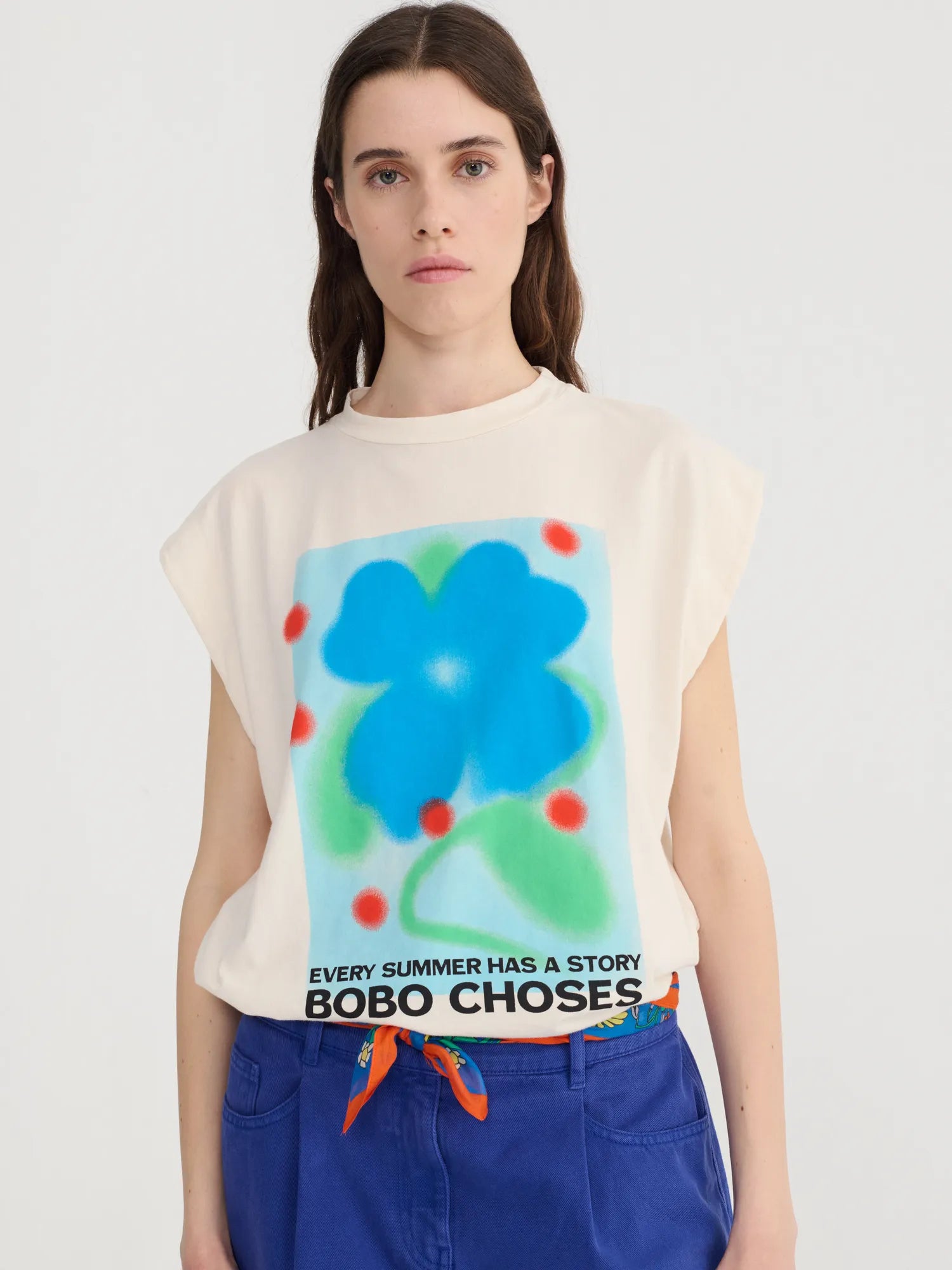 Bobo Summer Story Sleeveless T-Shirt - Ecru