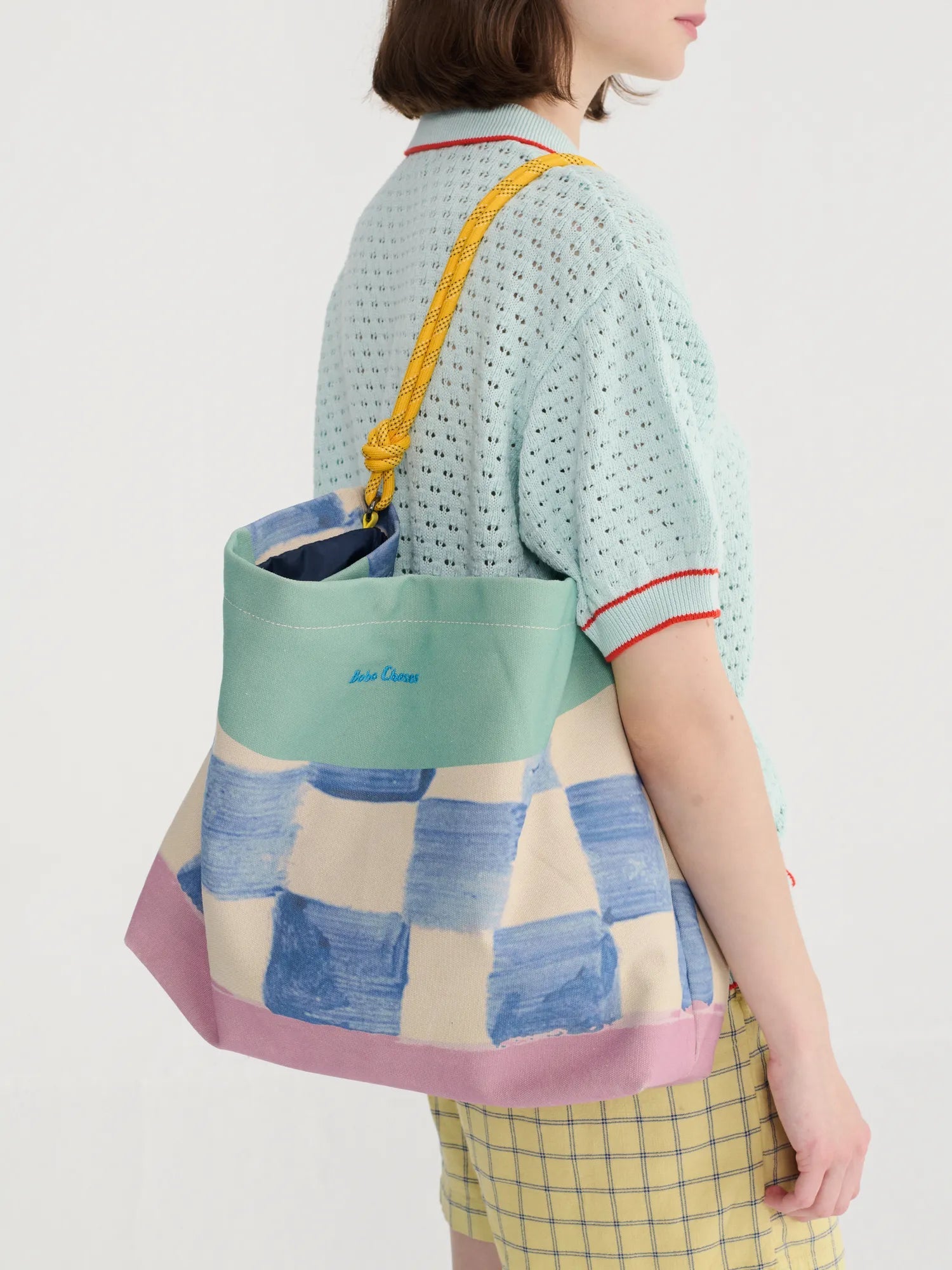 Bobo Color Block Canvas Cross-Body Bag - Multicolour