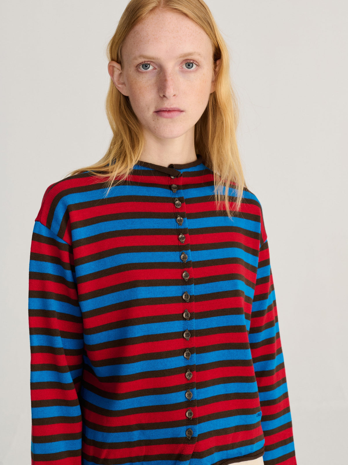 Striped Cotton Cardigan - Multicolour