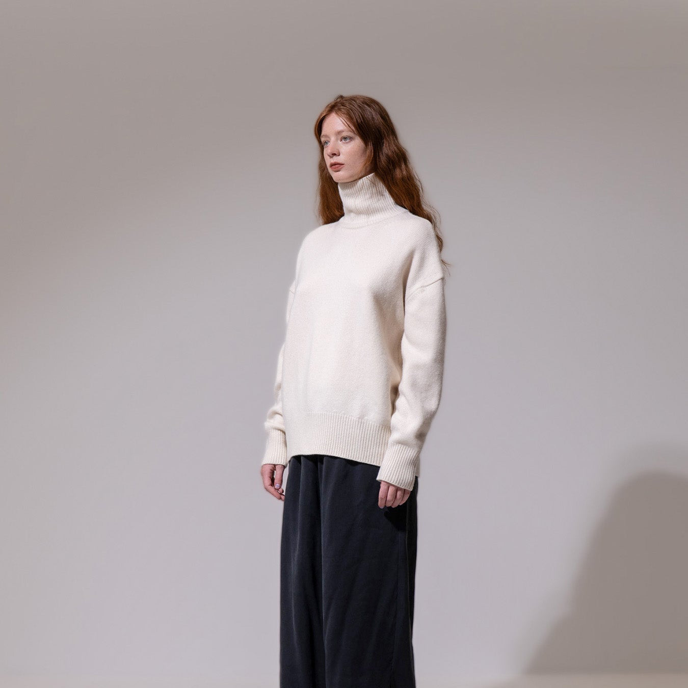 High Neck Jumper - Cream