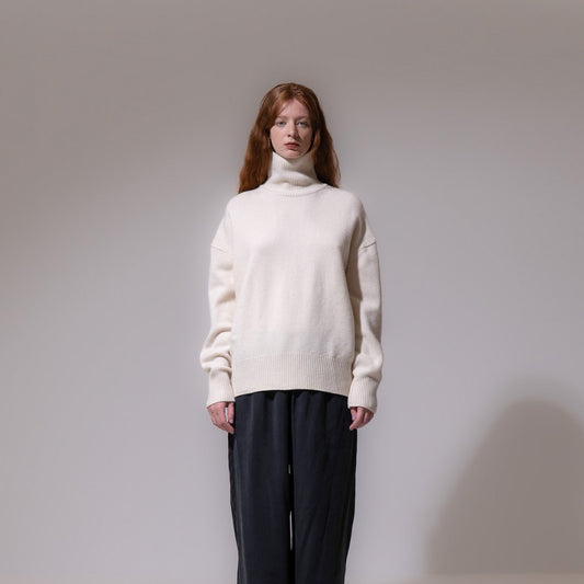 High Neck Jumper - Cream
