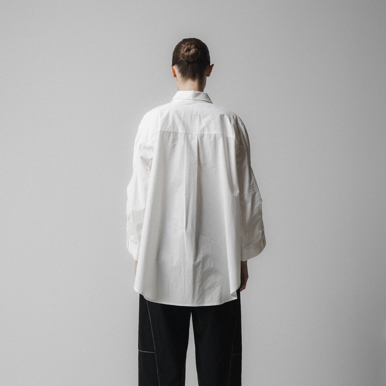 Pintuck Sleeve Shirt - White
