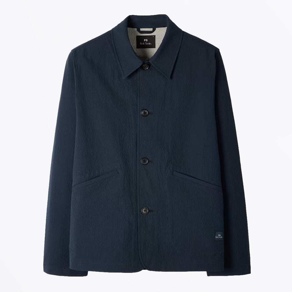 Paul Stretch-Cotton Seersucker Jacket - Navy