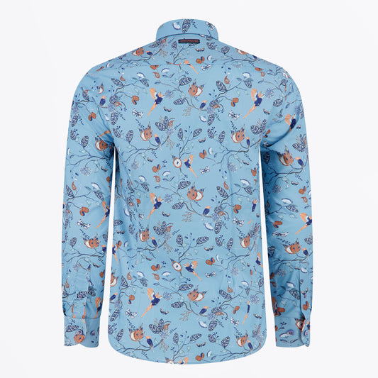Birdy Blooms Shirt - Blue