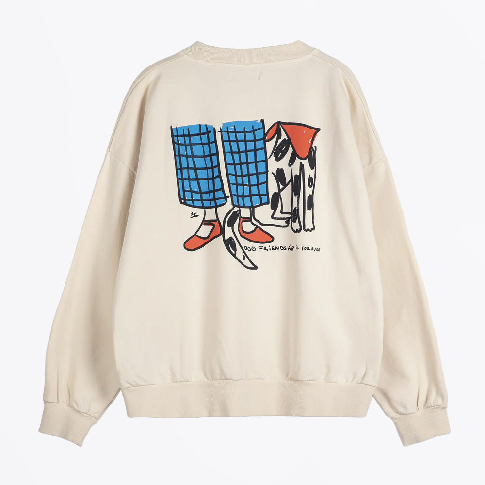 Dog Friendship Relaxed Sweatshirt - Off White