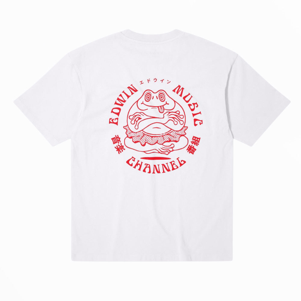 Edwin Music Channel T-Shirt - White/Red
