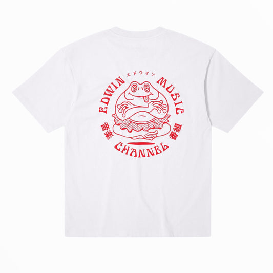 Edwin Music Channel T-Shirt - White/Red