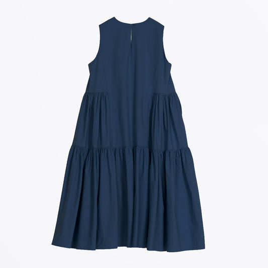 Tiered Sleeveless Dress - Navy