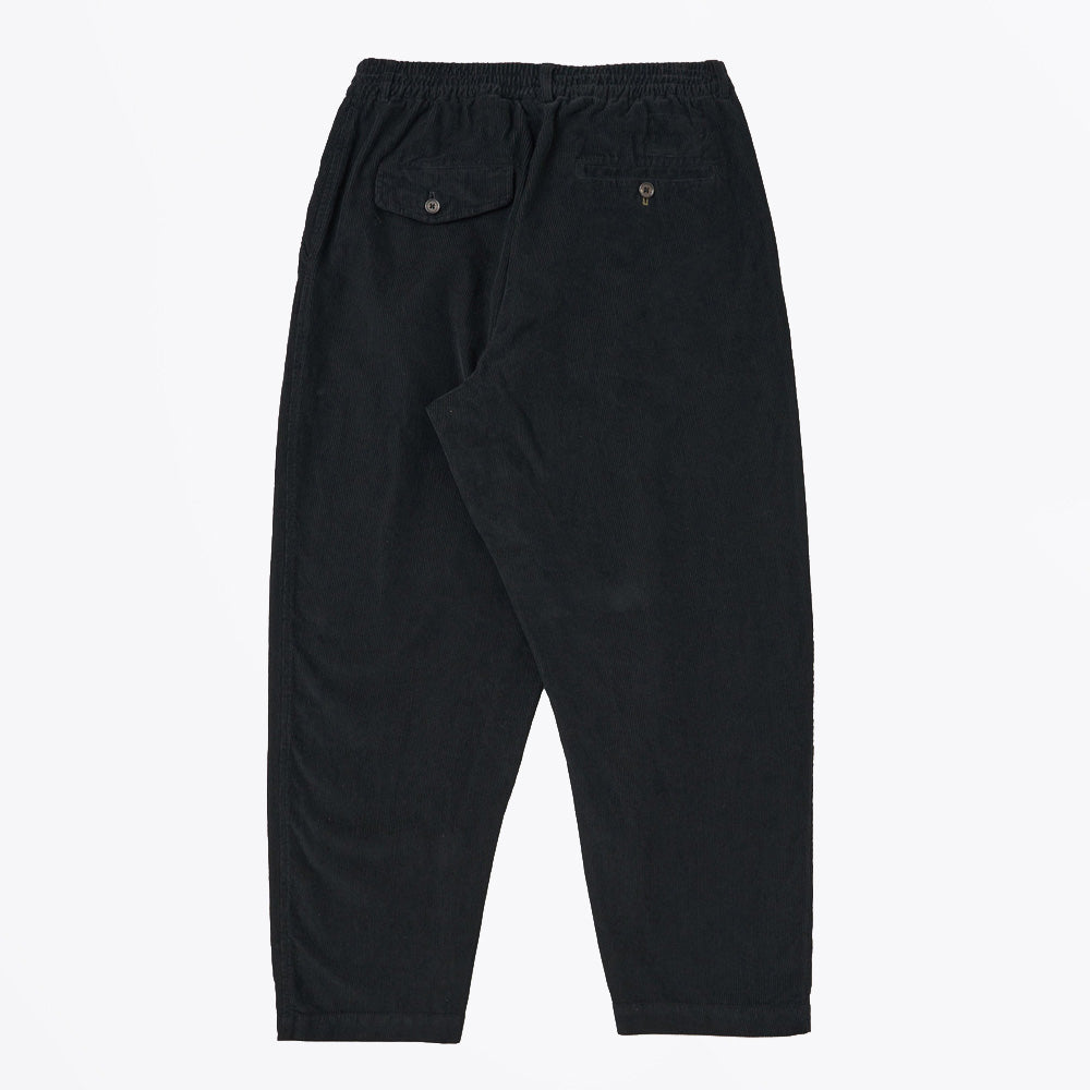Pleated Track Pant Cat Cord - Black