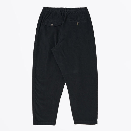 Pleated Track Pant Cat Cord - Black