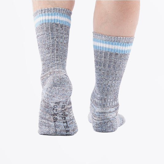 Everyday Stripe Sock - Cornish Blue