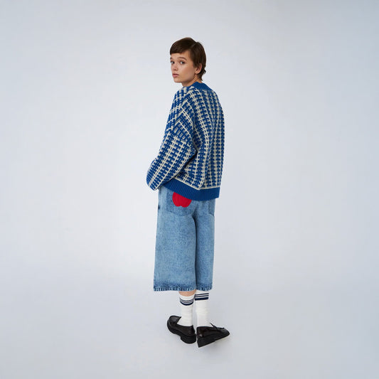 Back To School Sweater - Blue Sea