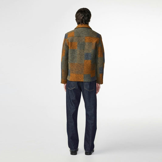 - Gael Wool Check Jacket - Brown Check