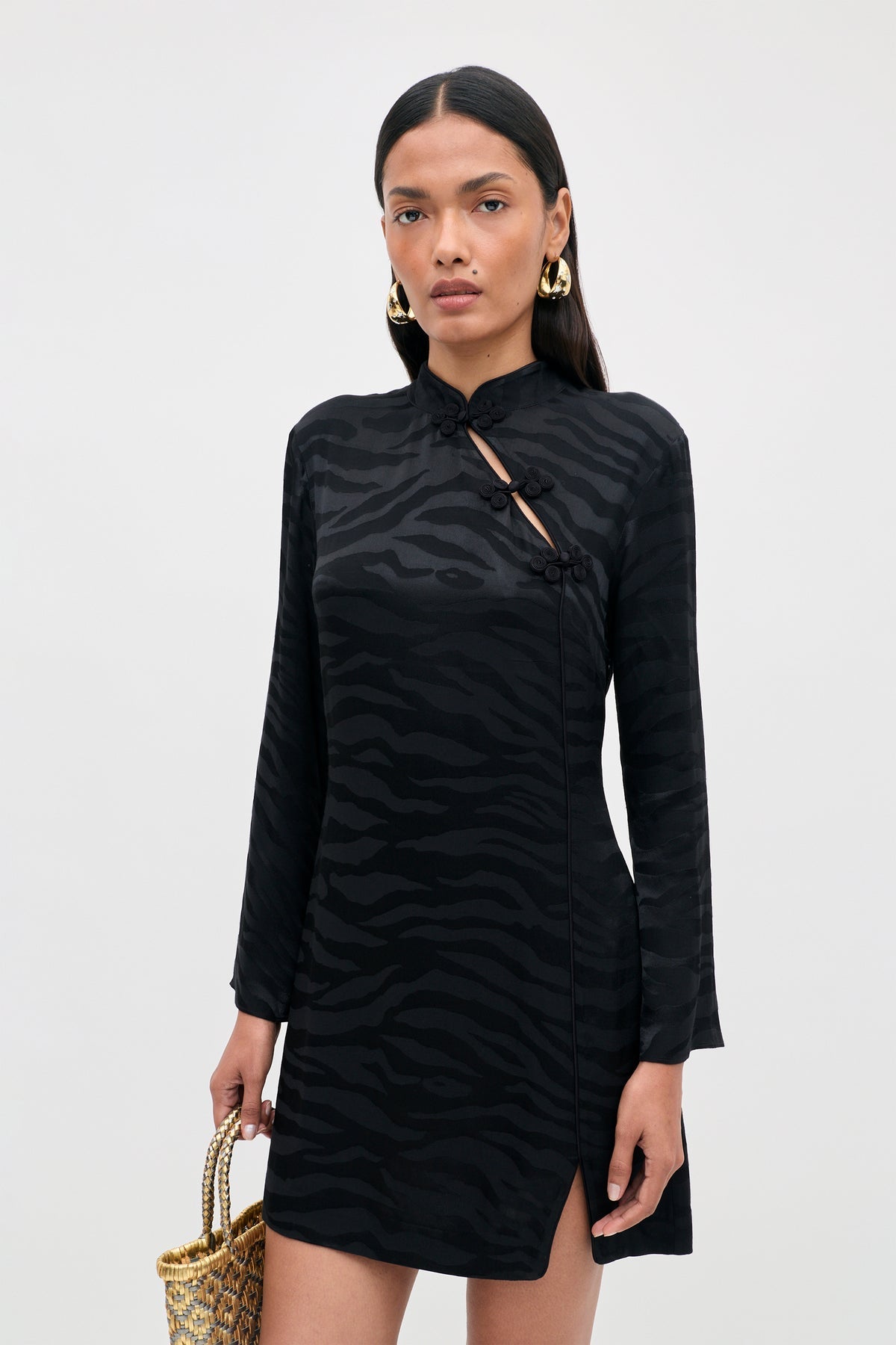 Rixo Brooklyn Cooper Jacquard Dress - Black