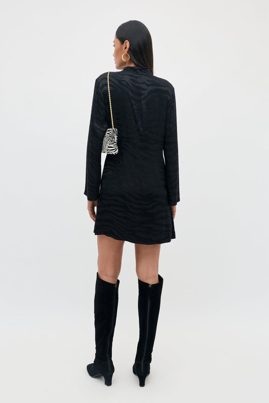 Brooklyn Cooper Jacquard Dress - Black