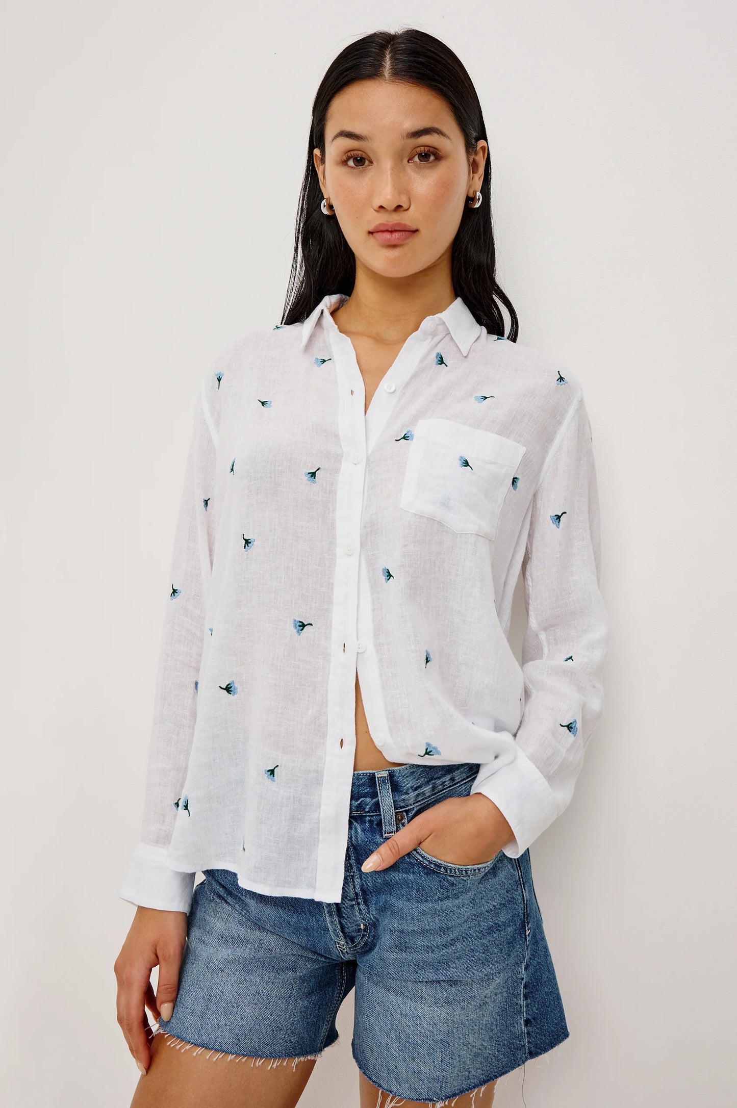 Charli Shirt - Bluebell Carnations