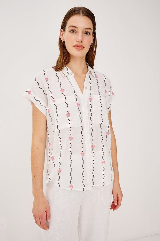 Cito Short Sleeve Shirt - Striped Seashells