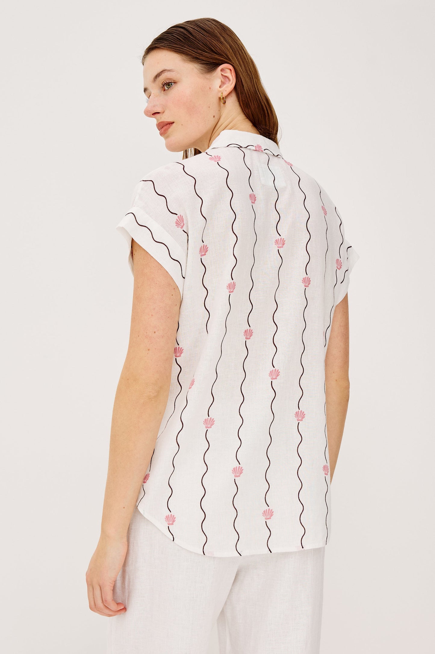 Cito Short Sleeve Shirt - Striped Seashells