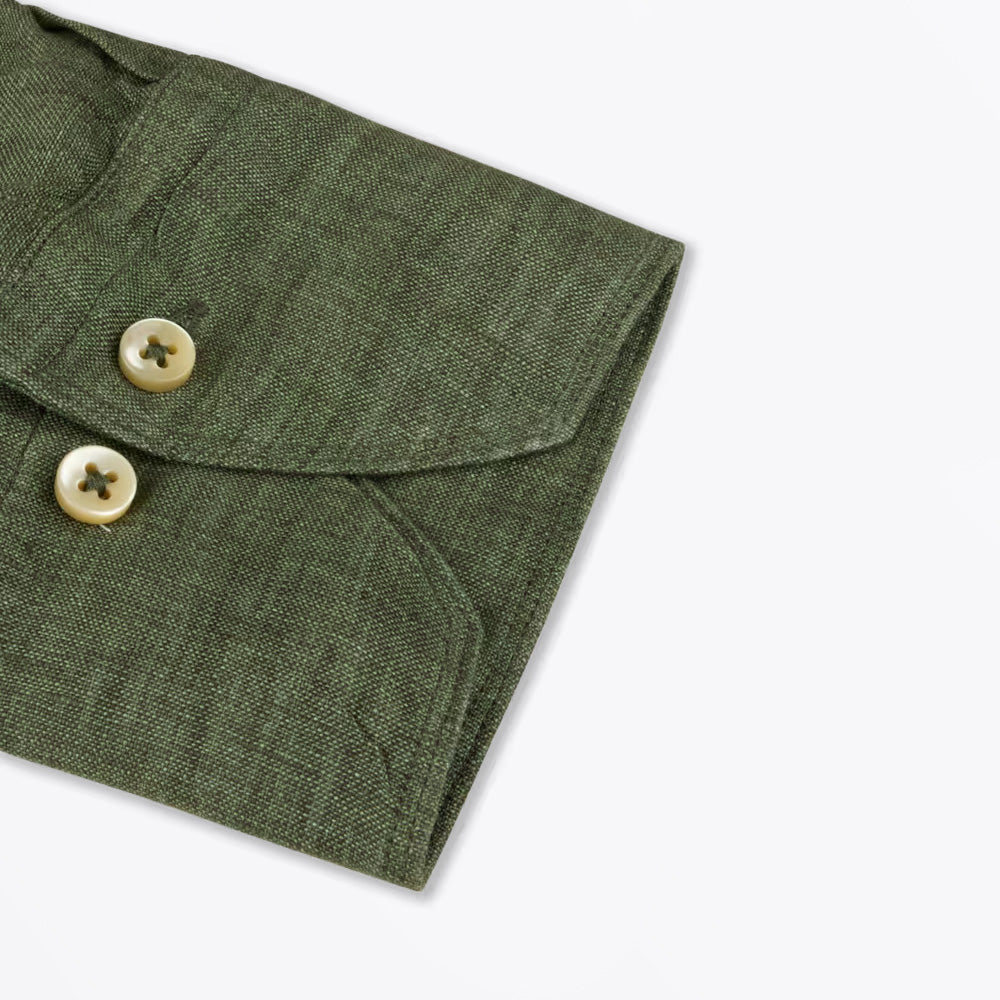 Regular Linen Shirt - Green
