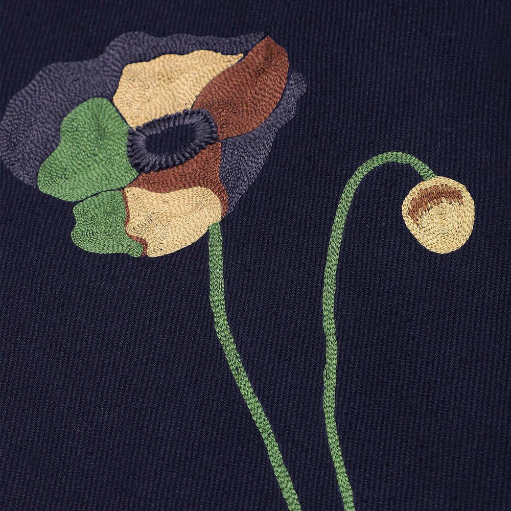 Martin Embroidered Overshirt - Navy