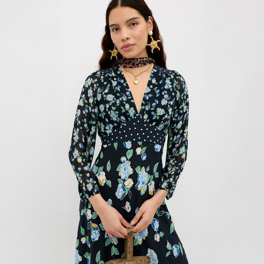 Kaila Dress - Layla Mix Navy