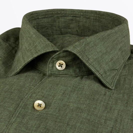 Regular Linen Shirt - Green