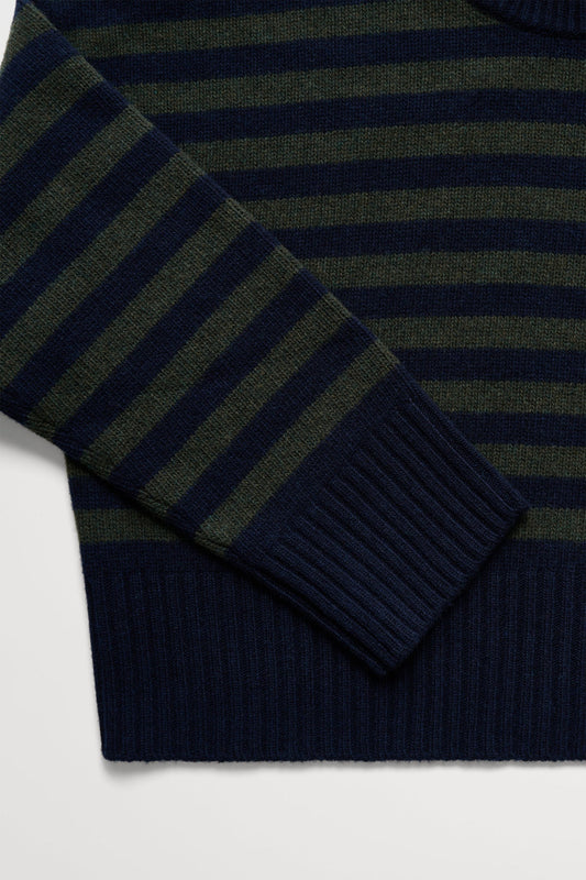 Campa Jumper - Navy / Dark Green Stripe