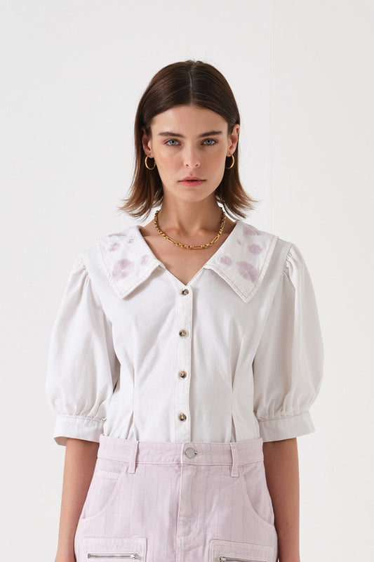 Cassie Top - White Embroidery