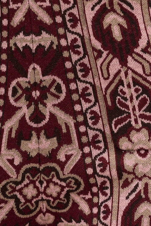 Rixo Ceara Tapestry Bloom Trouser - Bordeaux