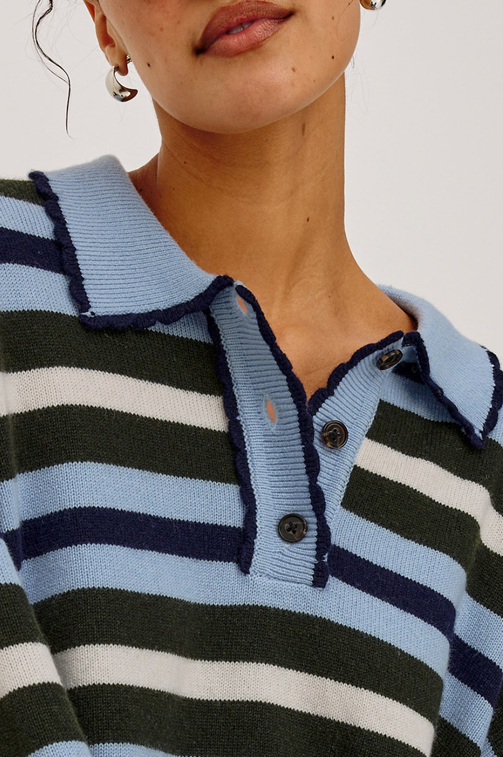 Rails Delora Sweater - Sky Forest Stripe