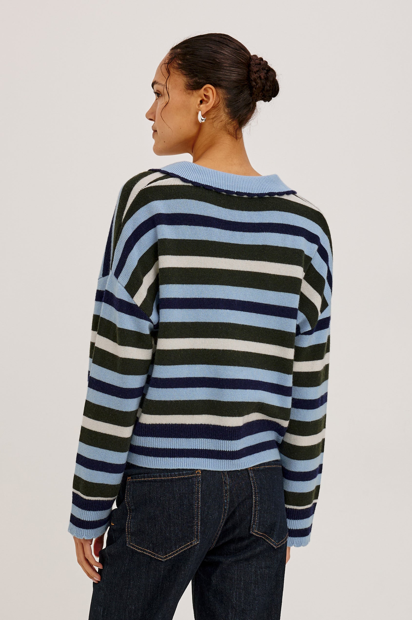 Rails Delora Sweater - Sky Forest Stripe