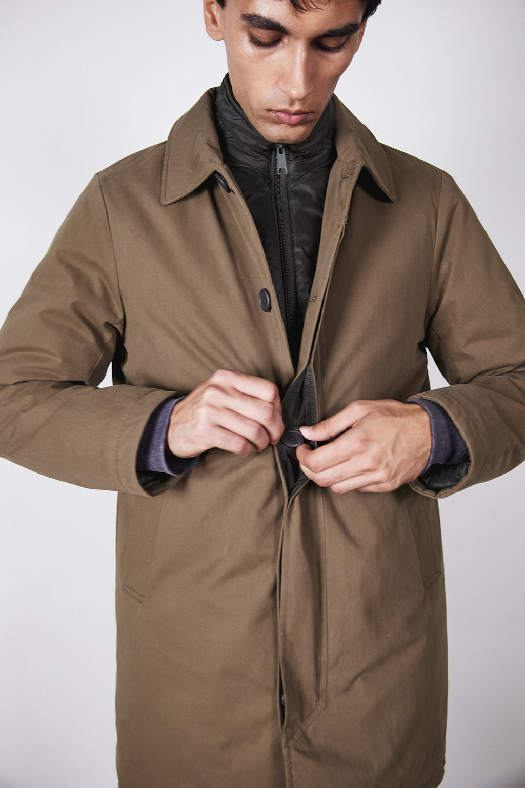 Duncan Cotton Coat - Deep Fern