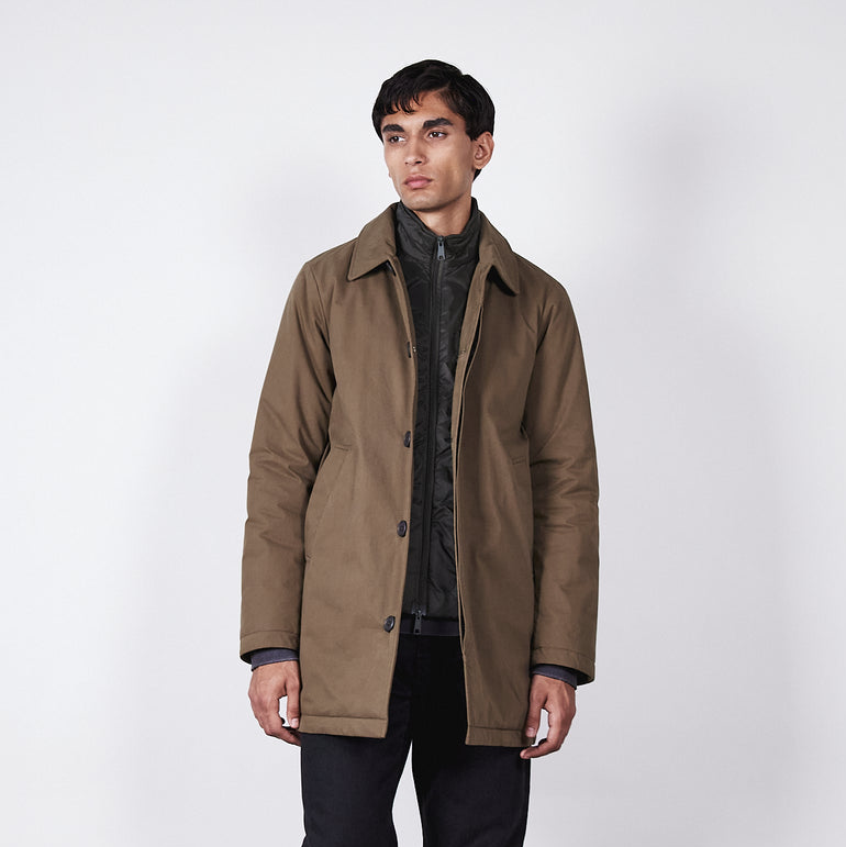 Brixtol Duncan Cotton Coat - Deep Fern