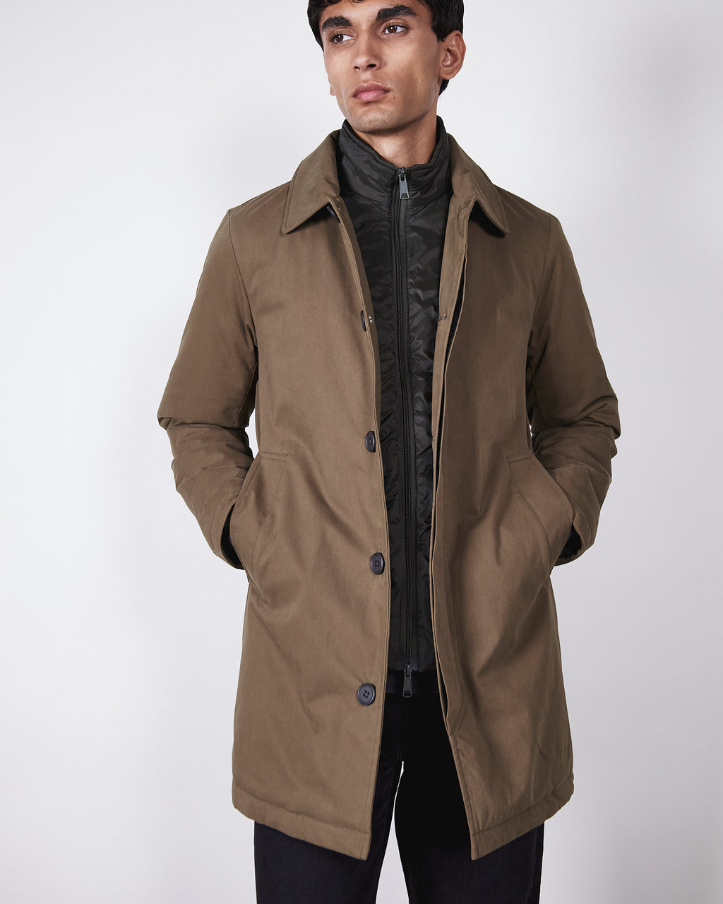 Brixtol Duncan Cotton Coat - Deep Fern