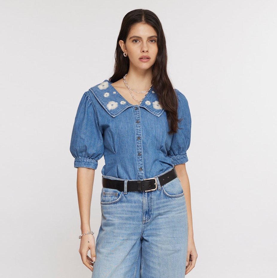 Cassie Top - Malibu Embroidery