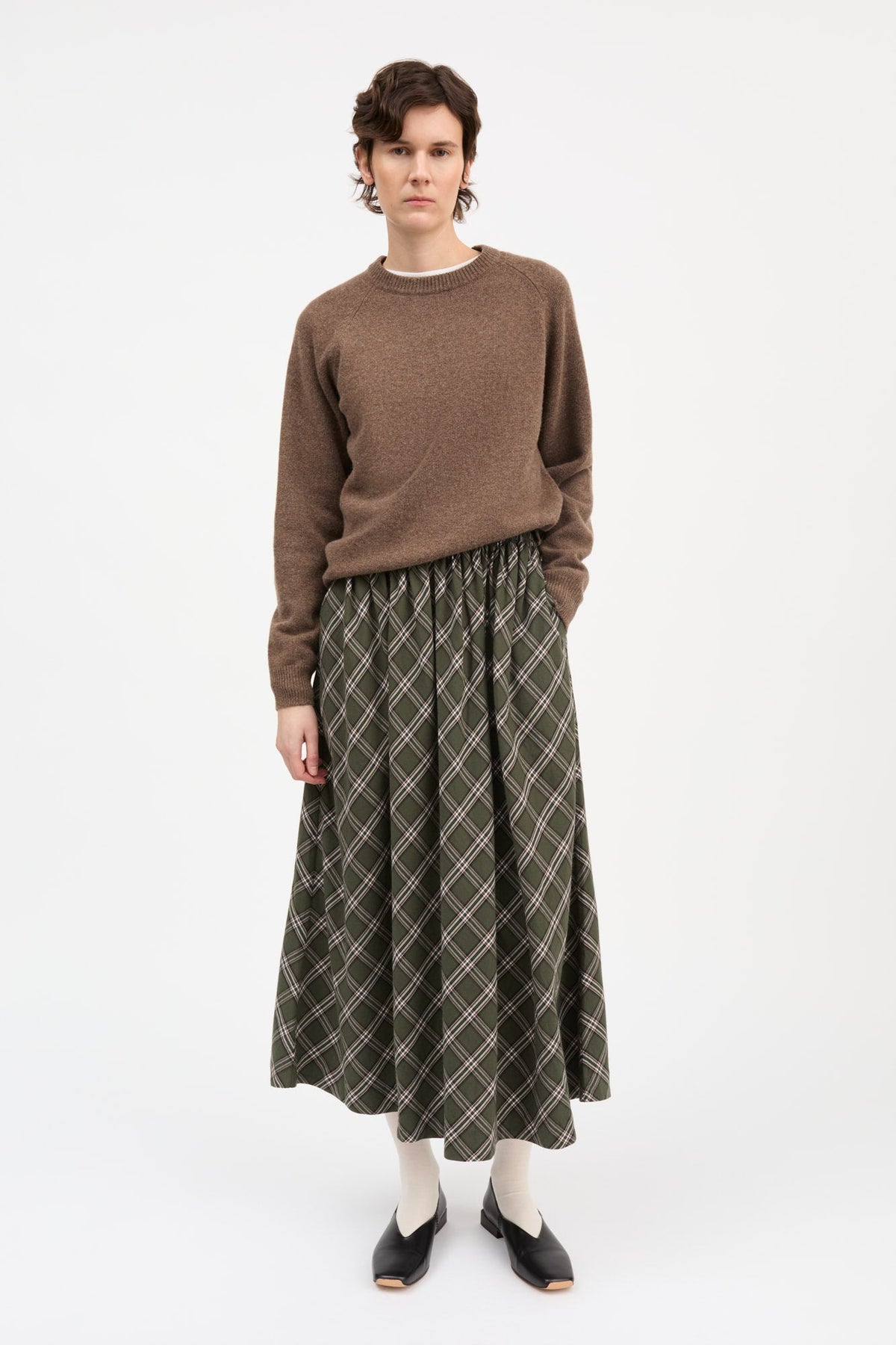 Skall Dagny Skirt - Green / White Check
