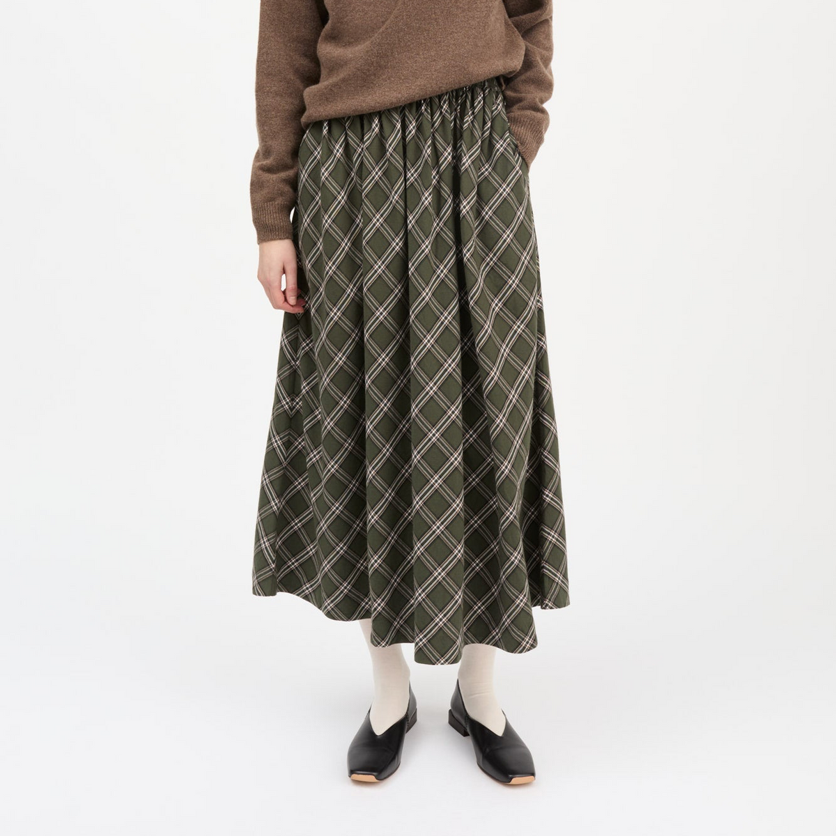 Skall Dagny Skirt - Green / White Check